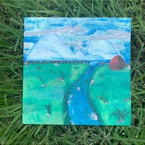 Farm Land; Small acrylic painting  🎨✨